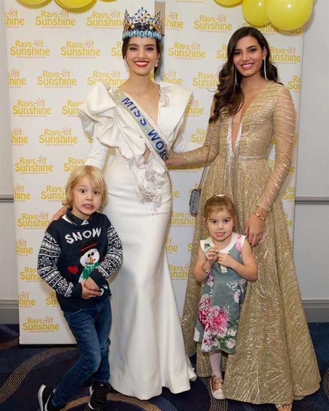 Miss World queens Vanessa Ponce de Leon and Stephanie Del Valle chief of guests at Rays of Sunshine Christmas party